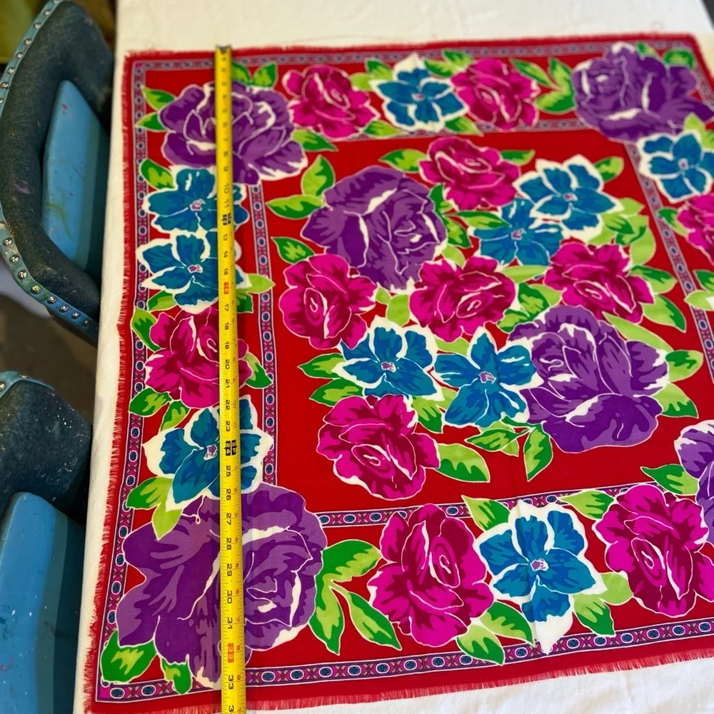 Vintage Bold Floral Large Scarf